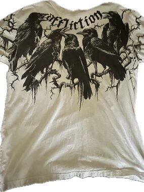 Affliction Men’s White Crow T Shirt